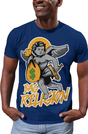 Men's Urban Streetwear Hipster Retro T Shirt Bag Religion, Shirt to Match Sneakers Trendy Fresh