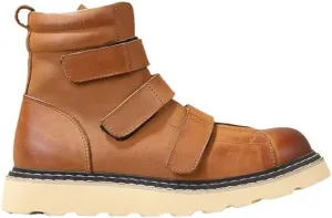 Men's Versatile British-style Mid-top Shoes Vintage Work Boots Soft Comfortable Rubber Sole, Non-slip Wear-resistant Suitable for Going Out