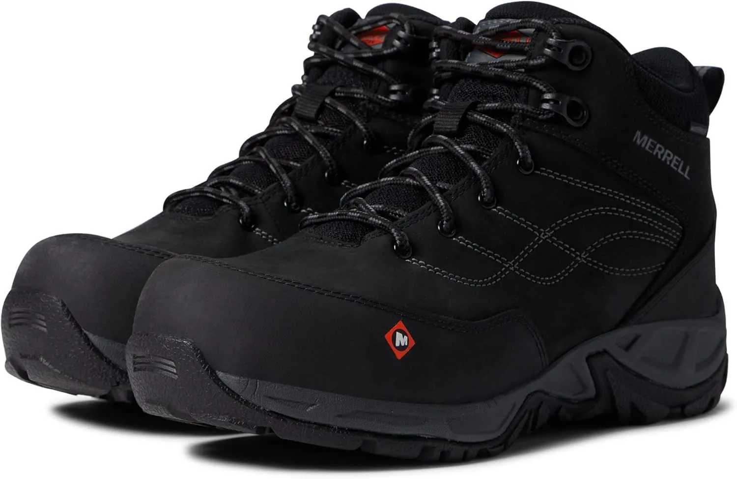 Merrell Women's Siren Mid Waterproof Alloy Toe Work Boots Wp at-Brindle/Boulder