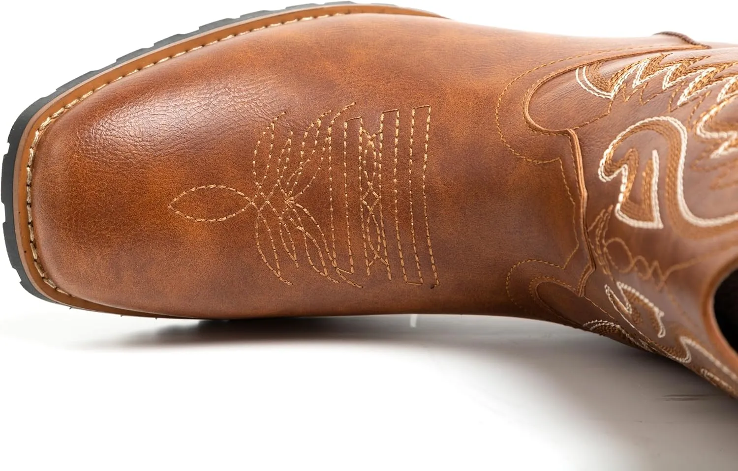 Metrocharm Men's Cowboy Western Embroidered Square Toe Boots WESTERN-03