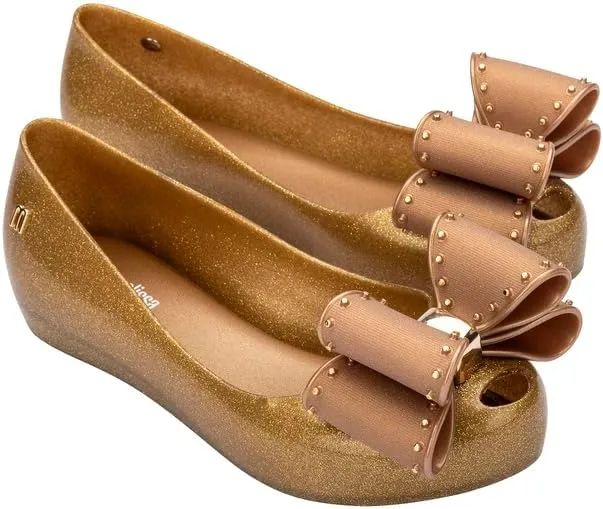 mini melissa Ultragirl Classic Bow Ballet Flats for Kids