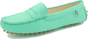 Minishion Womens Penny Loafers Quality Leather Dress Slip-ons Flats YB96018