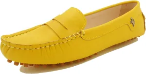 Minishion Womens Penny Loafers Quality Leather Dress Slip-ons Flats YB96018