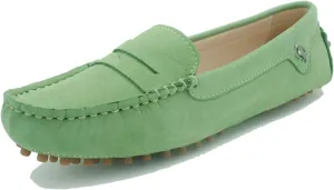 Minishion Womens Penny Loafers Quality Leather Dress Slip-ons Flats YB96018