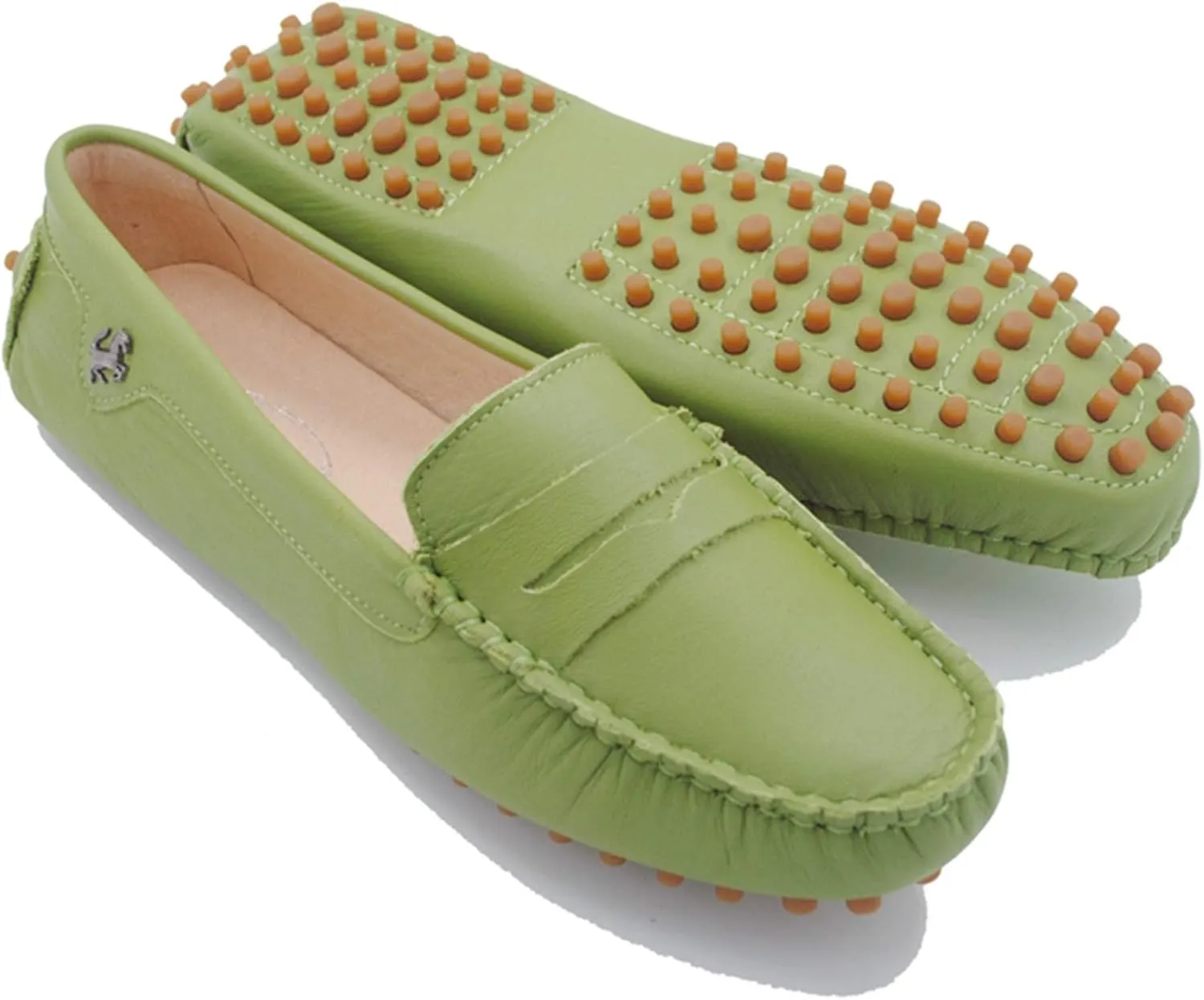 Minishion Womens Penny Loafers Quality Leather Dress Slip-ons Flats YB96018
