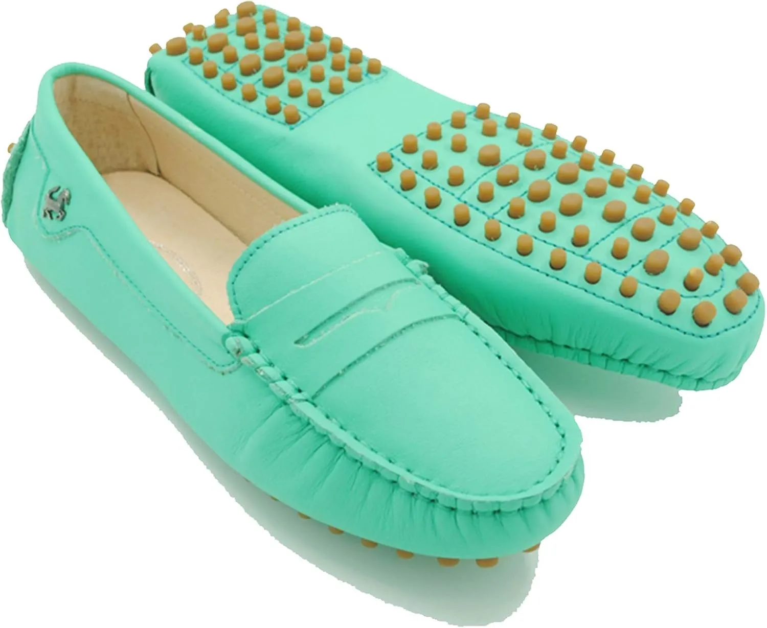 Minishion Womens Penny Loafers Quality Leather Dress Slip-ons Flats YB96018