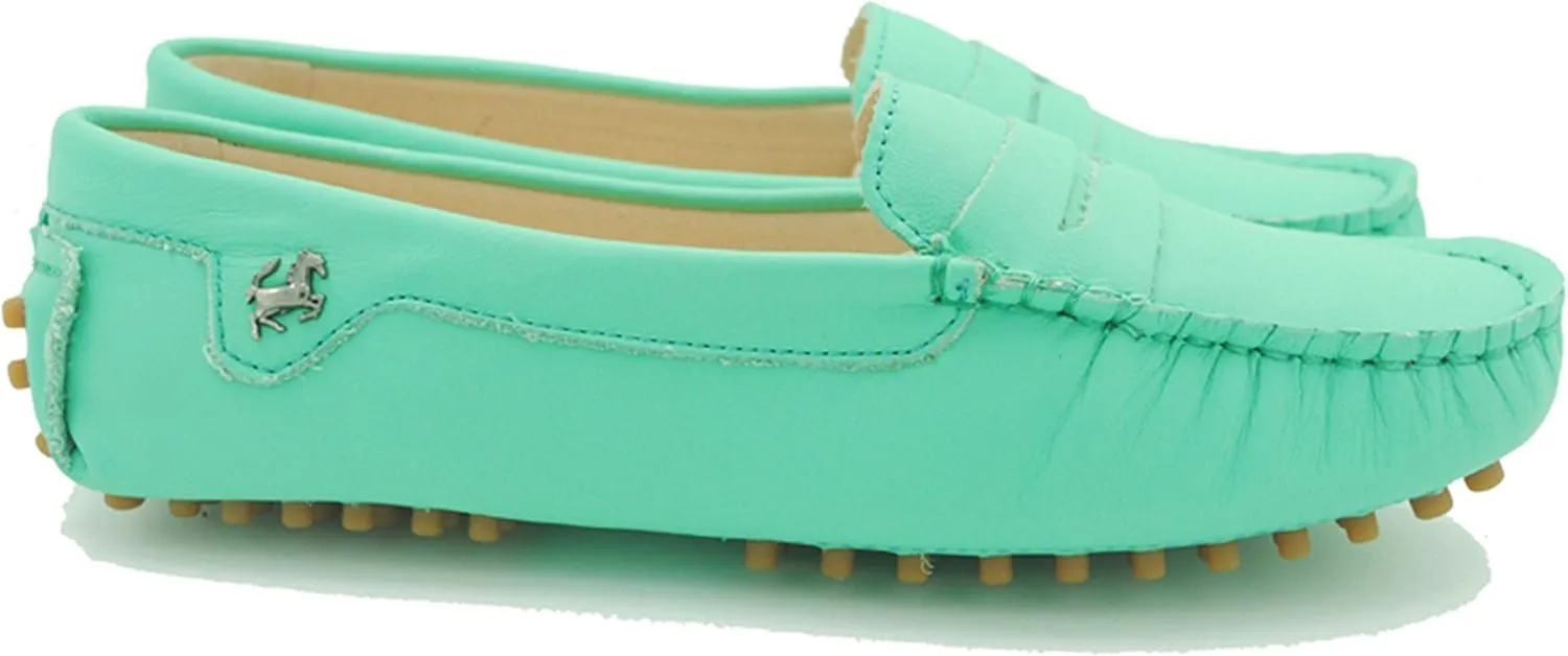 Minishion Womens Penny Loafers Quality Leather Dress Slip-ons Flats YB96018