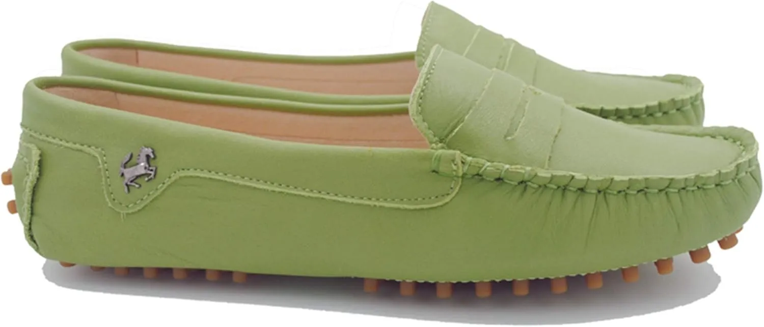 Minishion Womens Penny Loafers Quality Leather Dress Slip-ons Flats YB96018