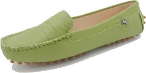 Minishion Womens Penny Loafers Quality Leather Dress Slip-ons Flats YB96018