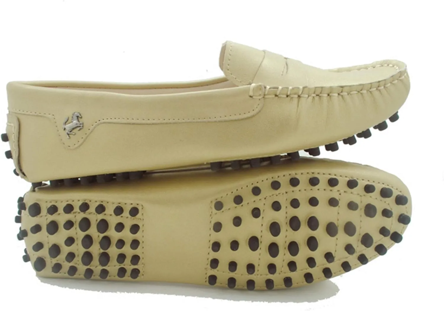 Minishion Womens Penny Loafers Quality Leather Dress Slip-ons Flats YB96018