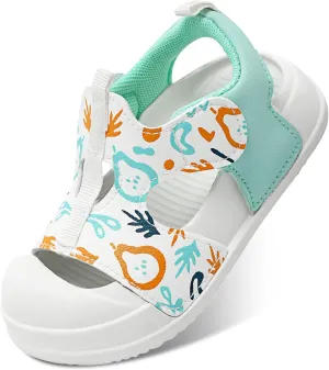 MK MATT KEELY Girls Boys Sandals Toddler Summer Closed Toe Athletic Sandals Kid Adjustable Non-slip Outdoor Sandal Lightweight Beach Shoes