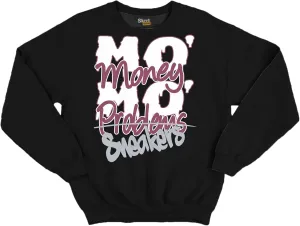 MO Money MO Sneakers Unisex Unisex Crew Neck Sweatshirt Match 1s Retro High OG Bordeaux Black Medium