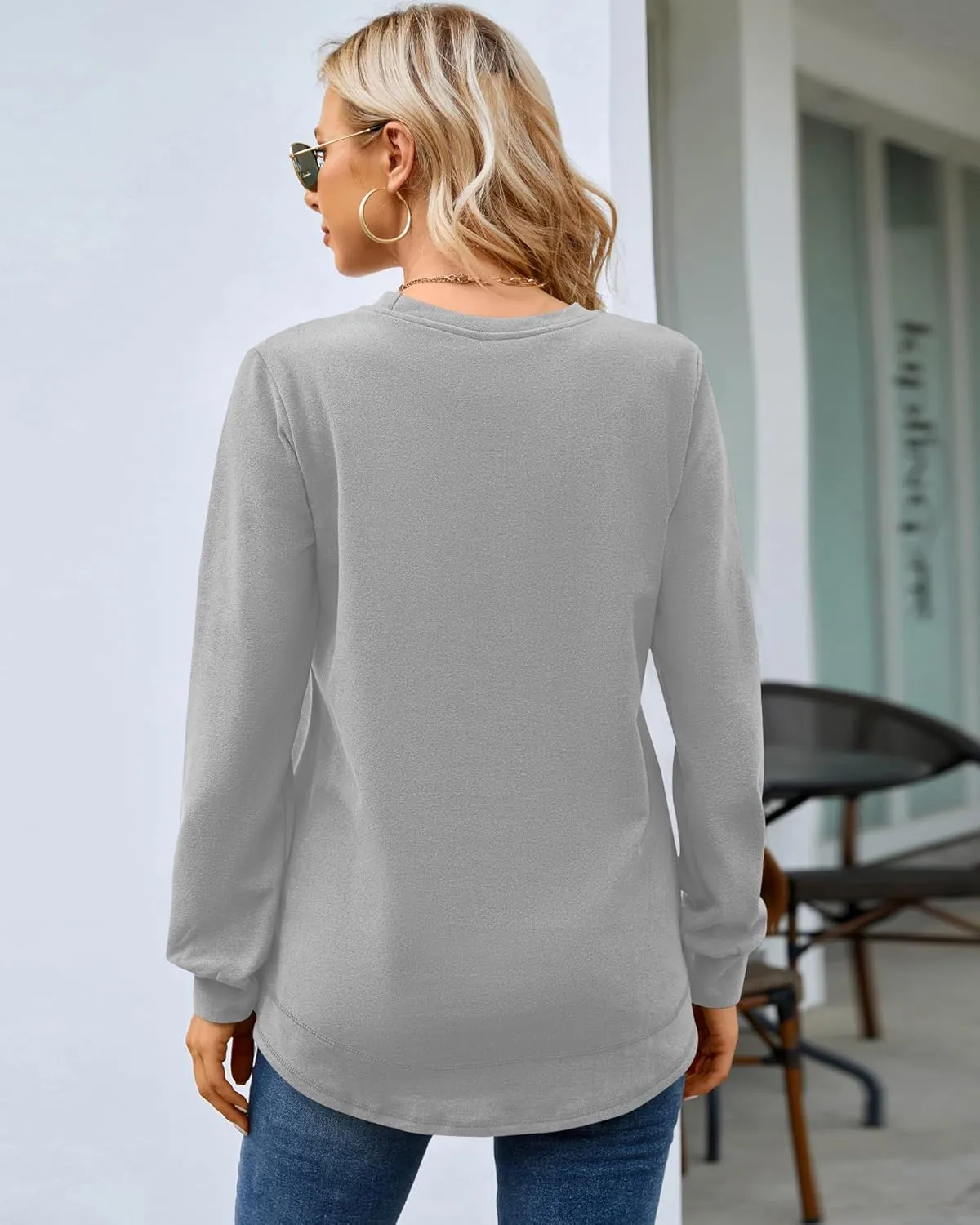 MOLERANI Sweatshirts for Women Casual Long Sleeve Crewneck Shirts Tunic Tops