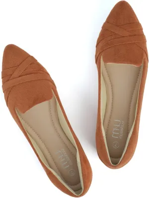 MUSSHOE Flats Shoes Women Dressy Pointed Toe Slip on Microfiber Comfortable Women's Flats Ballet Flats for Women