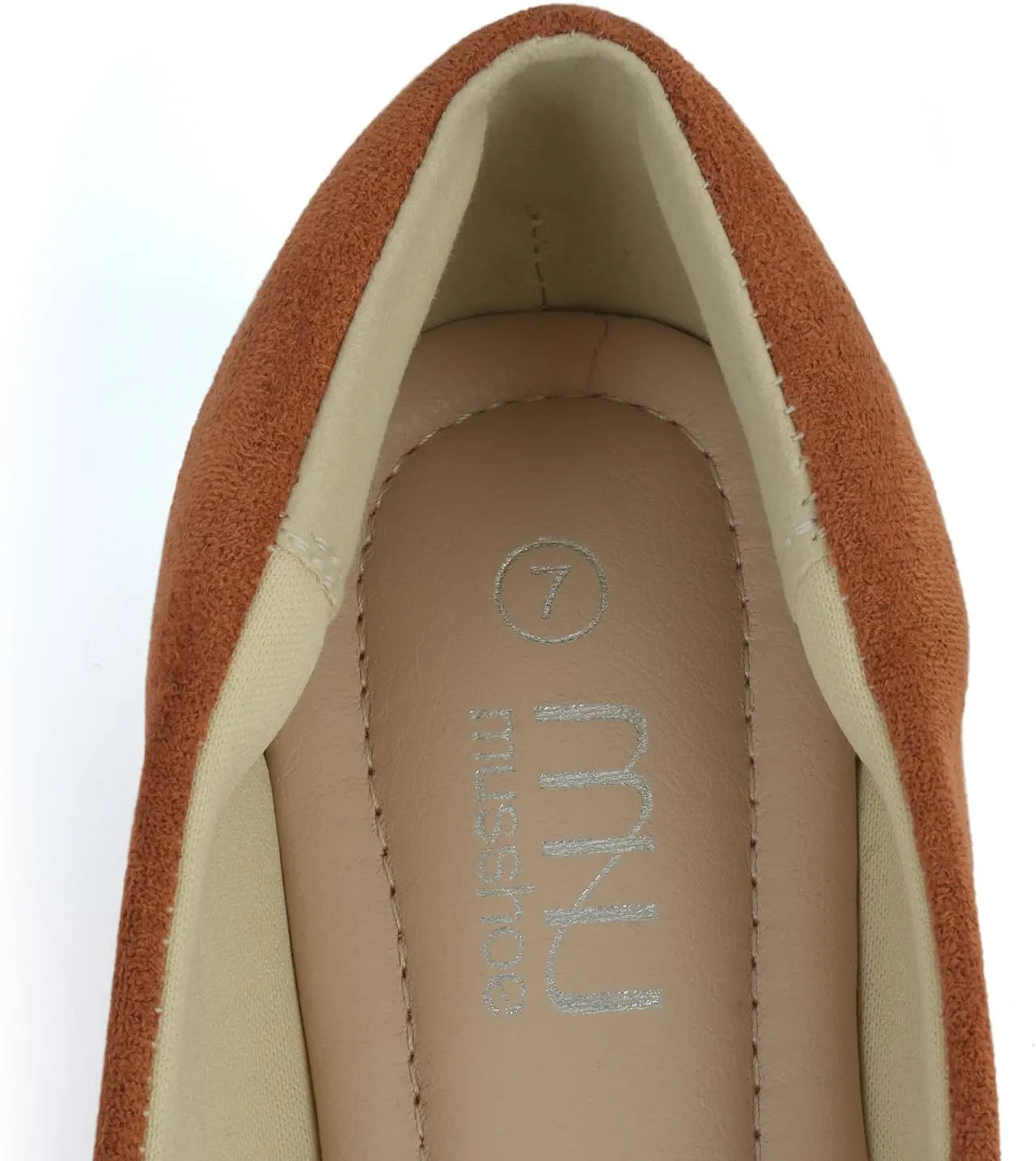 MUSSHOE Flats Shoes Women Dressy Pointed Toe Slip on Microfiber Comfortable Women's Flats Ballet Flats for Women