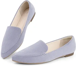 MUSSHOE Loafers for Women Comfortable Pointed Toe Memory Foam Women's Loafers