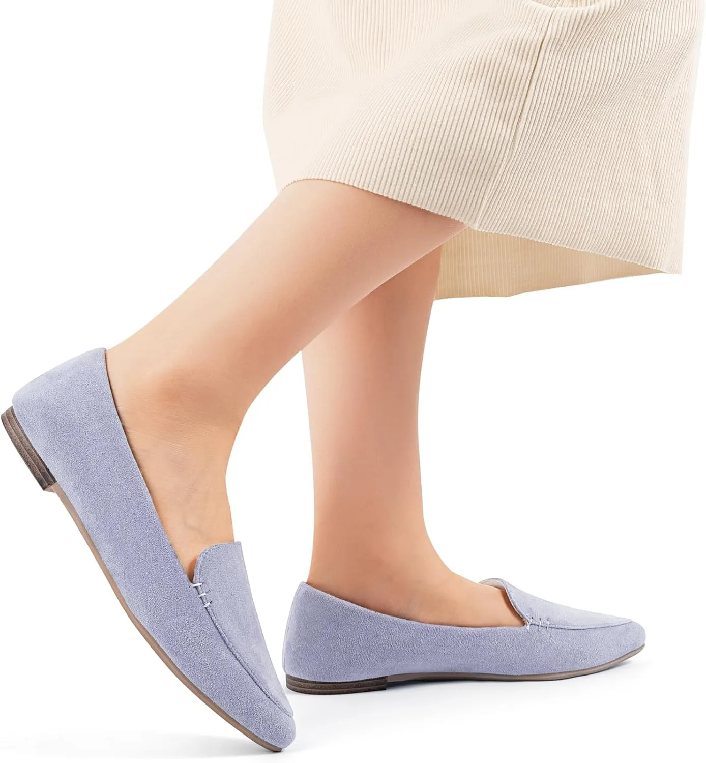 MUSSHOE Loafers for Women Comfortable Pointed Toe Memory Foam Women's Loafers