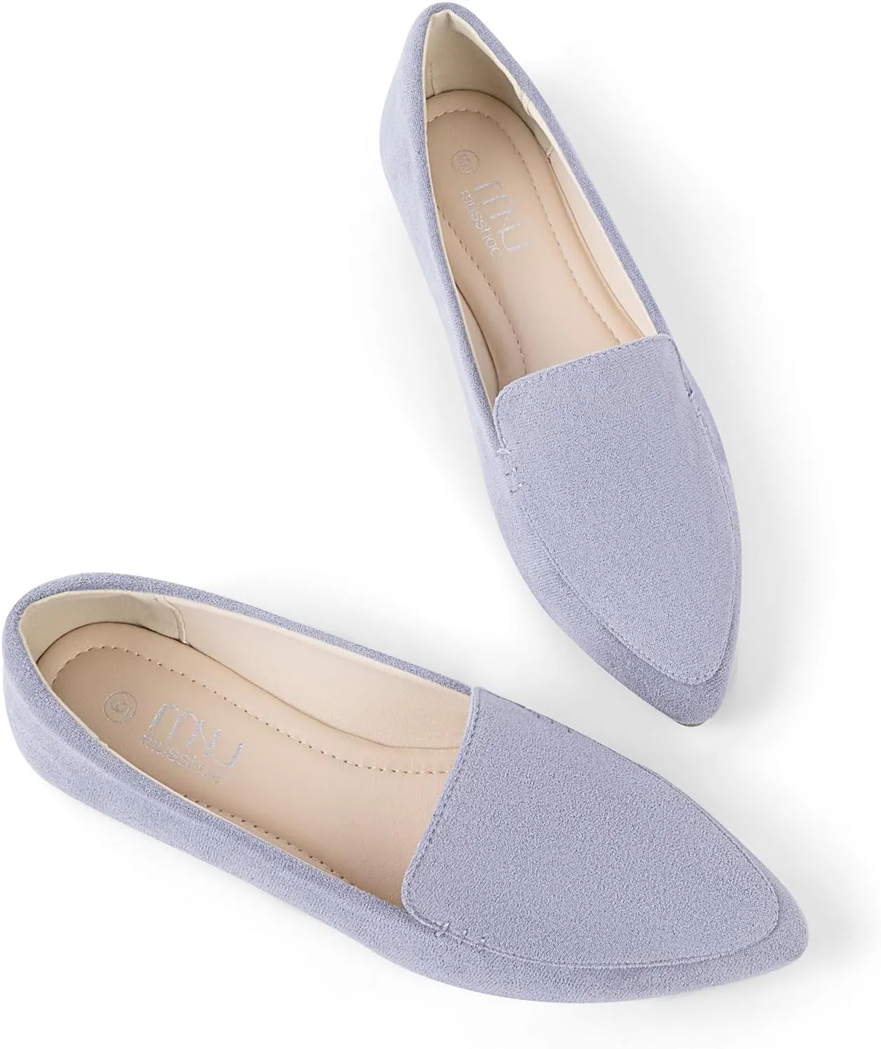 MUSSHOE Loafers for Women Comfortable Pointed Toe Memory Foam Women's Loafers