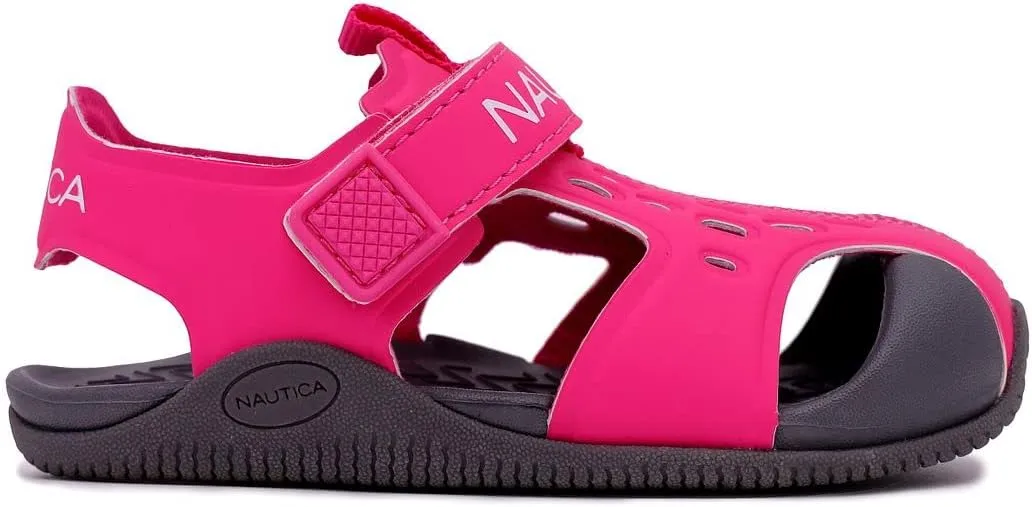 Nautica Kids Sport Sandals Casual Closed-Toe Outdoor Summer Water Shoe Pearl 3|Boy - Girl (Little Kid/Toddler)
