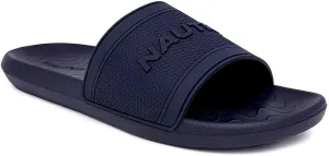 Nautica Men's Open Toe Slide Sandals - Comfortable Indoor & Outdoor Shower Slippers