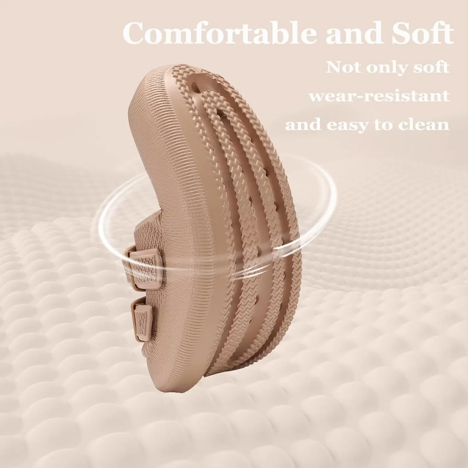 NineCiFun Women's Slide Sandals for Comfortable Soft Cloud Slides - Adjustable Non-Slip Flat Sandals for Women and Men - Slip On Slippers Pillow Slippers