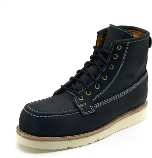 Nomad Heritage Composite Toe Work Boots, Moc Toe, Botos Con Casquillo Para Hombre De Trabajo, Slip & Oil Resistant, 100% Leather, Botas Con Casquillo