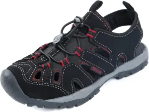 Northside unisex-child Burke II Athletic Sandal , Black/Red , 1 M US Little Kid