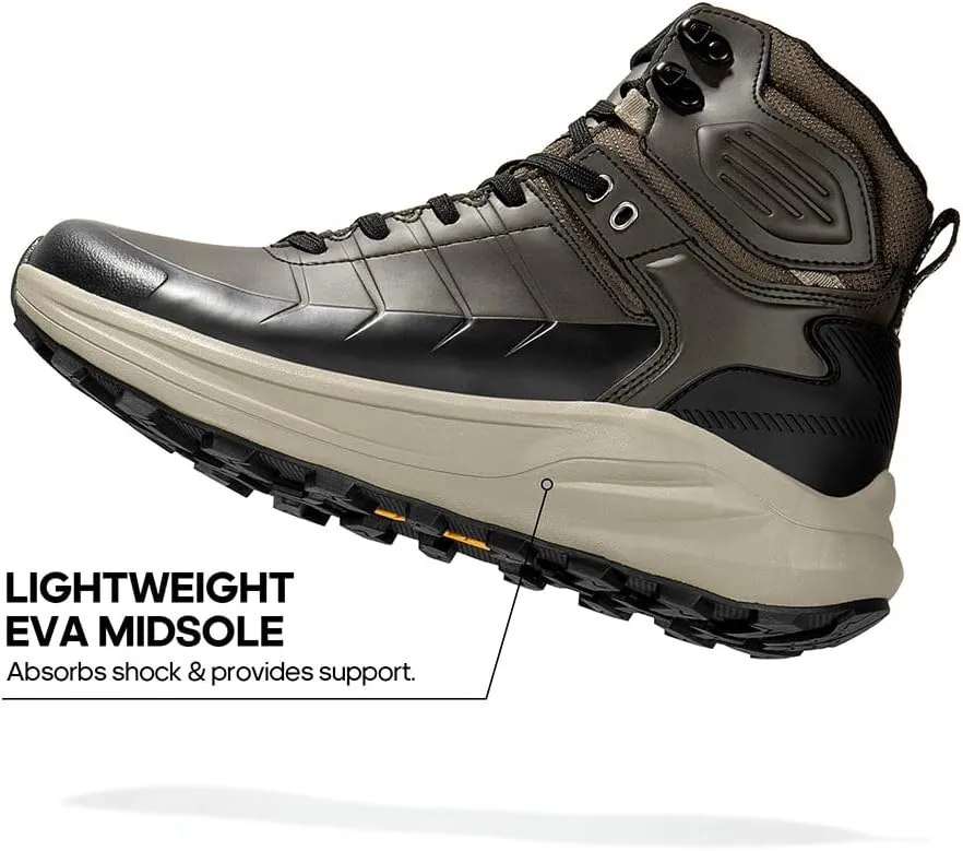 NORTIV 8 Men's Waterproof Hiking Boots Lightweight Non-Slip Outdoor Ankle Trekking Boots Expedition
