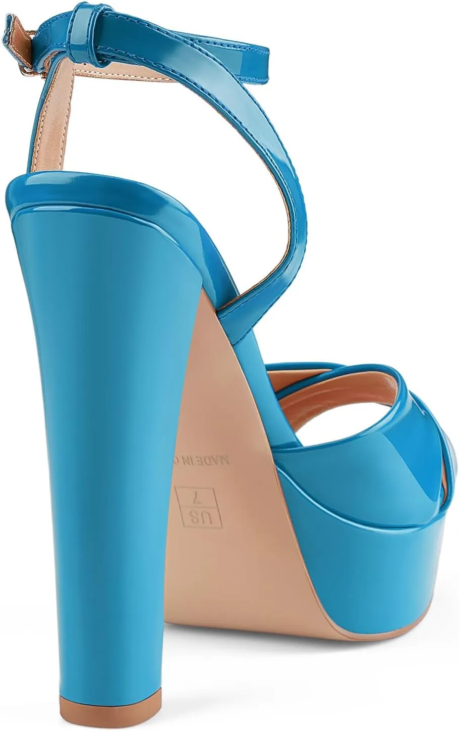Oh Mispares Block High Heel Sandals for Women Peep Toe Platform Cross Strappy Sexy Heeled Gold Slingback Heels for Dress Jeans Summer Weddings
