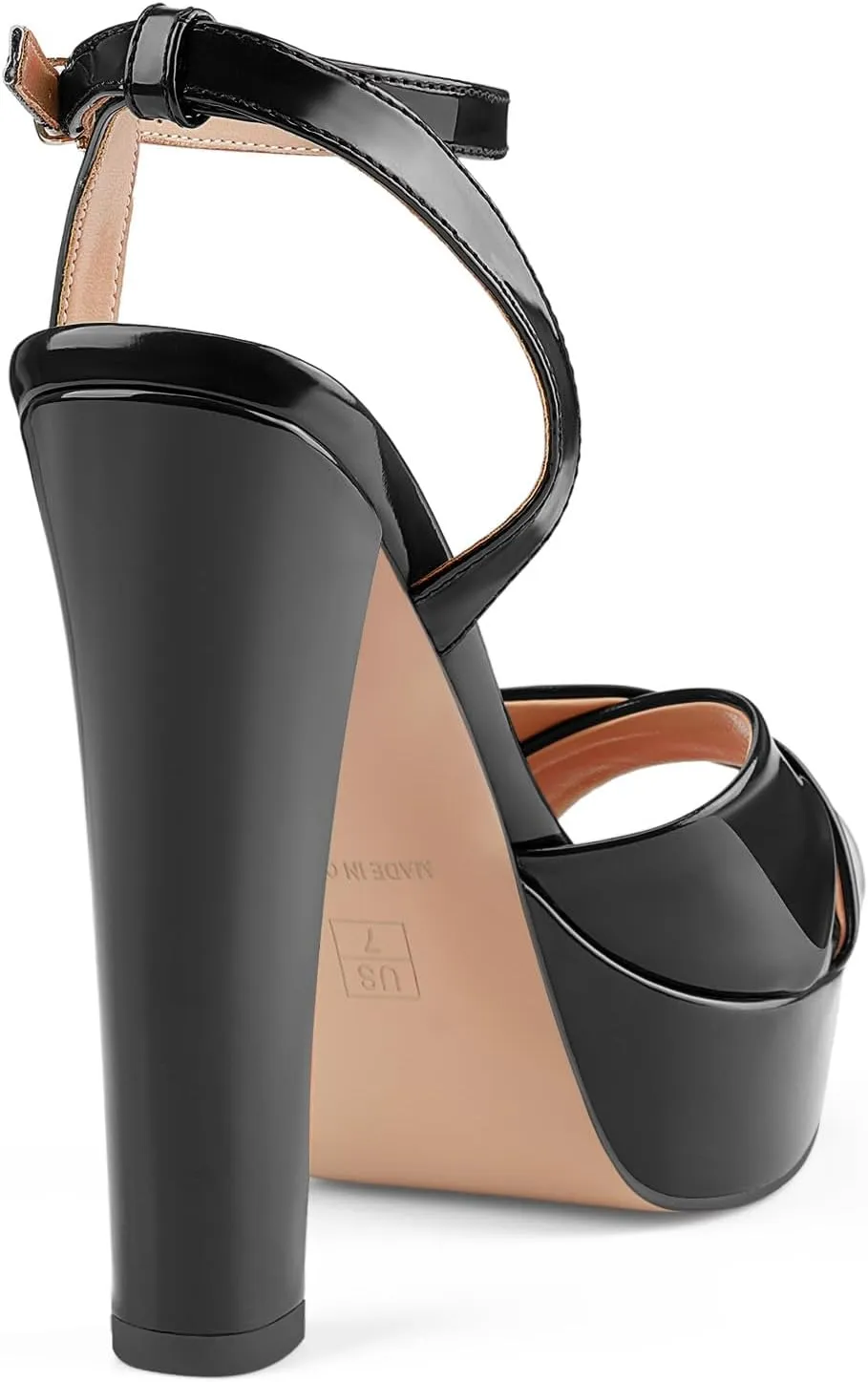 Oh Mispares Block High Heel Sandals for Women Peep Toe Platform Cross Strappy Sexy Heeled Gold Slingback Heels for Dress Jeans Summer Weddings
