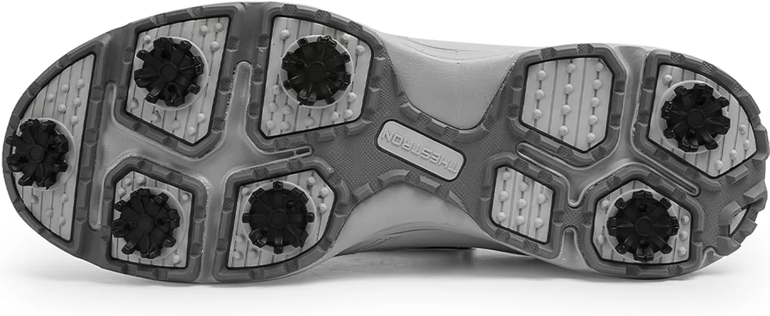 ONAIC Mens Golf Shoes with Spikes Waterproof Golf Sport Sneakers for Golf Trainers Big Size