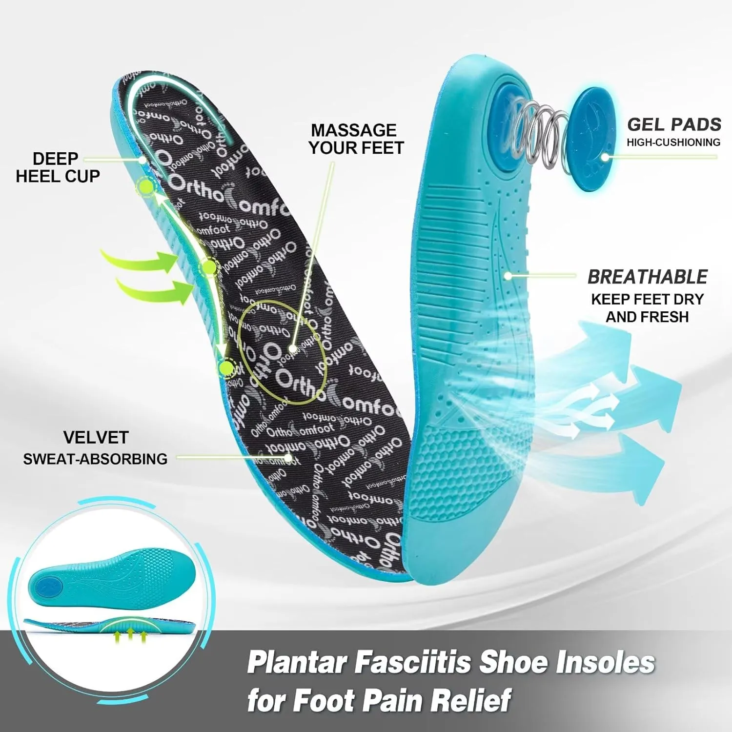 Orthopedic Road Running Shoes for Womens, Comfortable Casual Arch Support Plantar Fasciitis Flat Feet Tennis Walking Shoes, Orthotic Supportive Athletic Sports Sneakers for Foot Heel Pain Relief