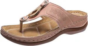 Orthotic Sandals for Women 2025 Slippers Orthopedic Womens Fashion Orthotic Flip Flops Yoga Mat Slides Comfort Plantar Fasciitis Arch Support Slip on Flat Sandals Ladies Soft Cushion