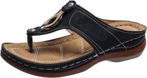 Orthotic Sandals for Women with Arch Support Back Strap Flip Flops Beach with Flowers Sandal Comfortable Dressy Wedge Arch Support Women's Orthotic Shoes Comfortable Orthopedic Shoe for Woman