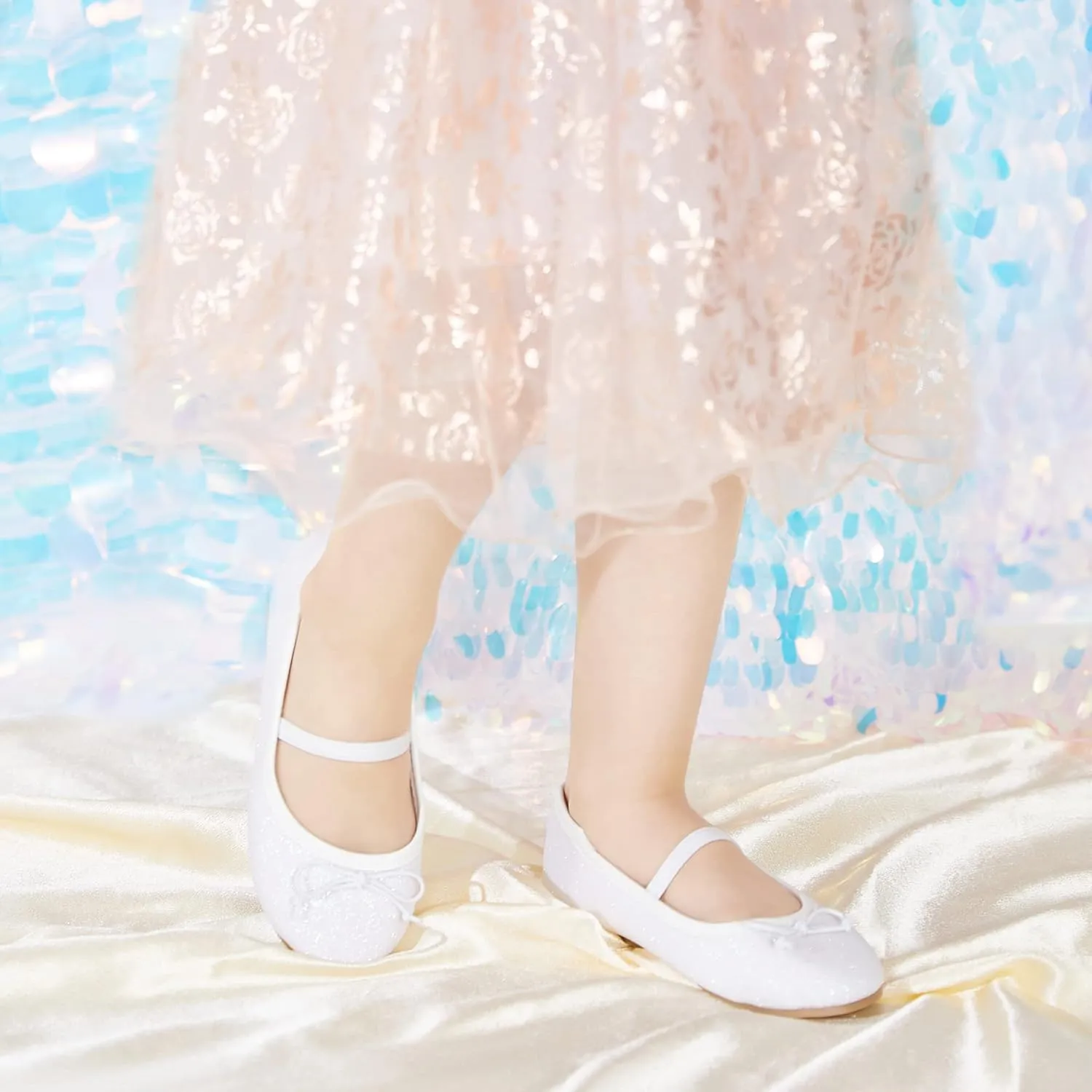 Otter MOMO Toddler Little Girls Party Dress Princess Shoes Slip On Mary Jane Ballerina Flats Shoes