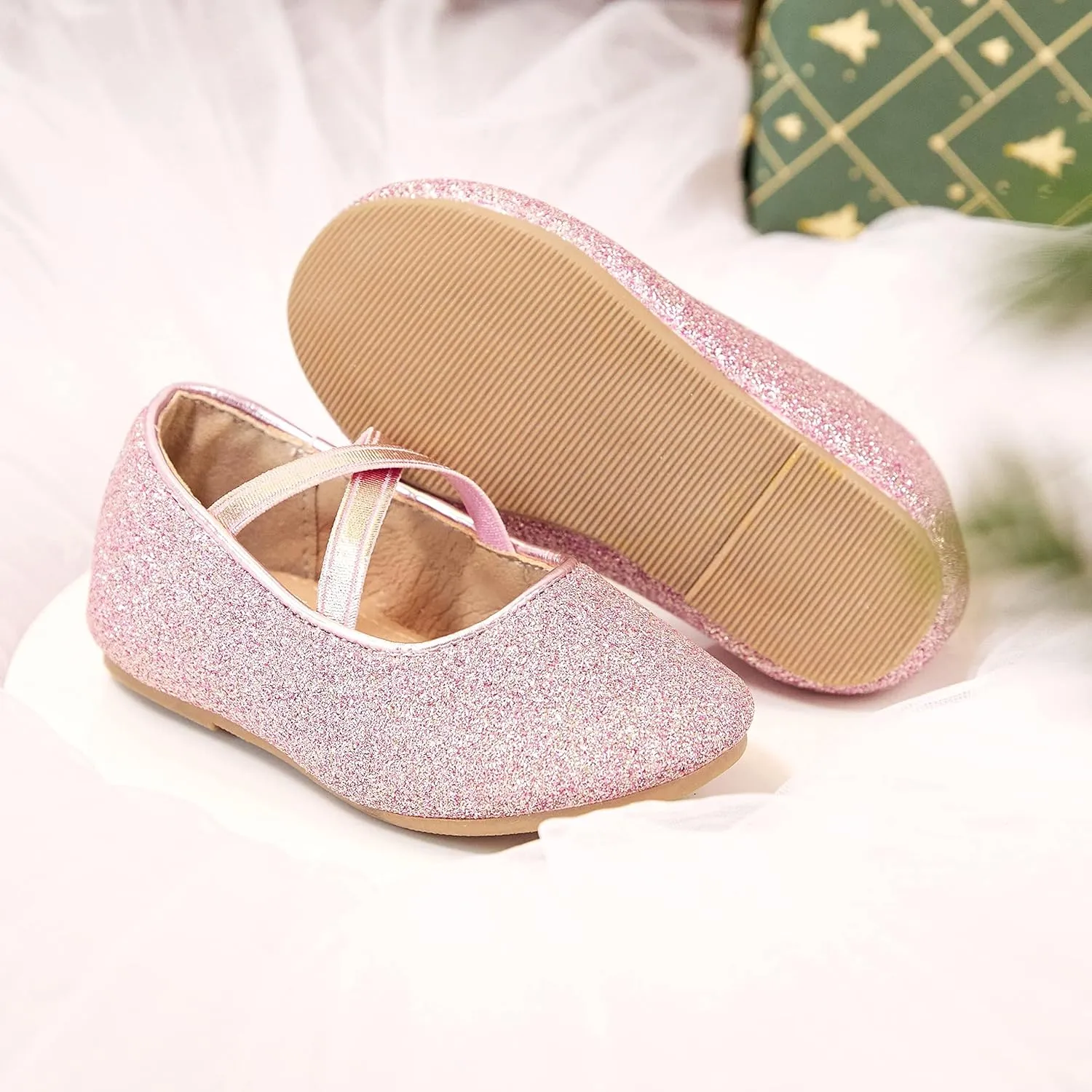 Otter MOMO Toddler Little Girls Party Dress Princess Shoes Slip On Mary Jane Ballerina Flats Shoes
