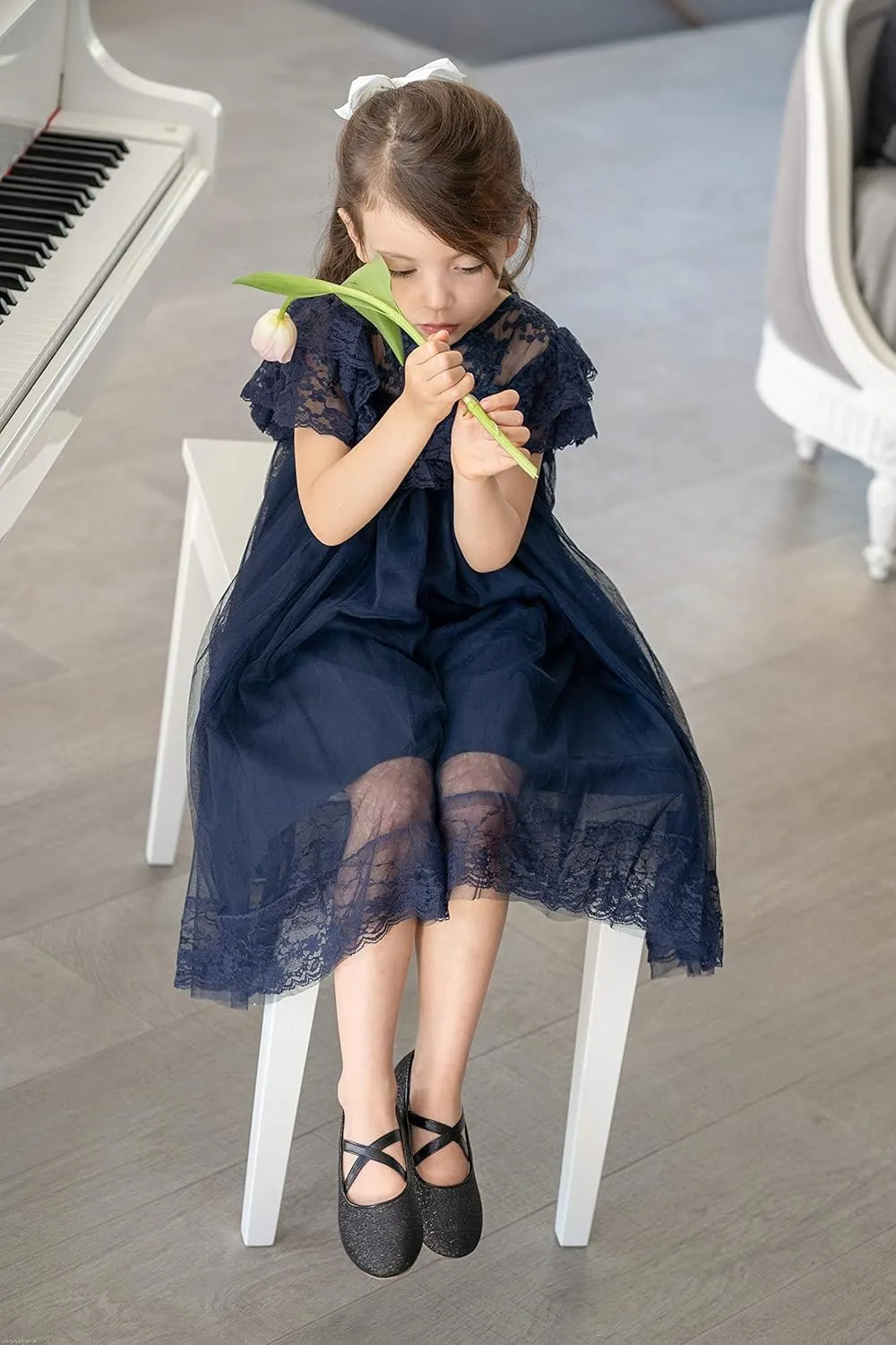 Otter MOMO Toddler Little Girls Party Dress Princess Shoes Slip On Mary Jane Ballerina Flats Shoes