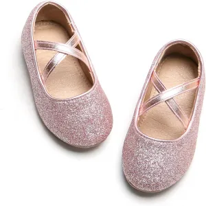 Otter MOMO Toddler Little Girls Party Dress Princess Shoes Slip On Mary Jane Ballerina Flats Shoes