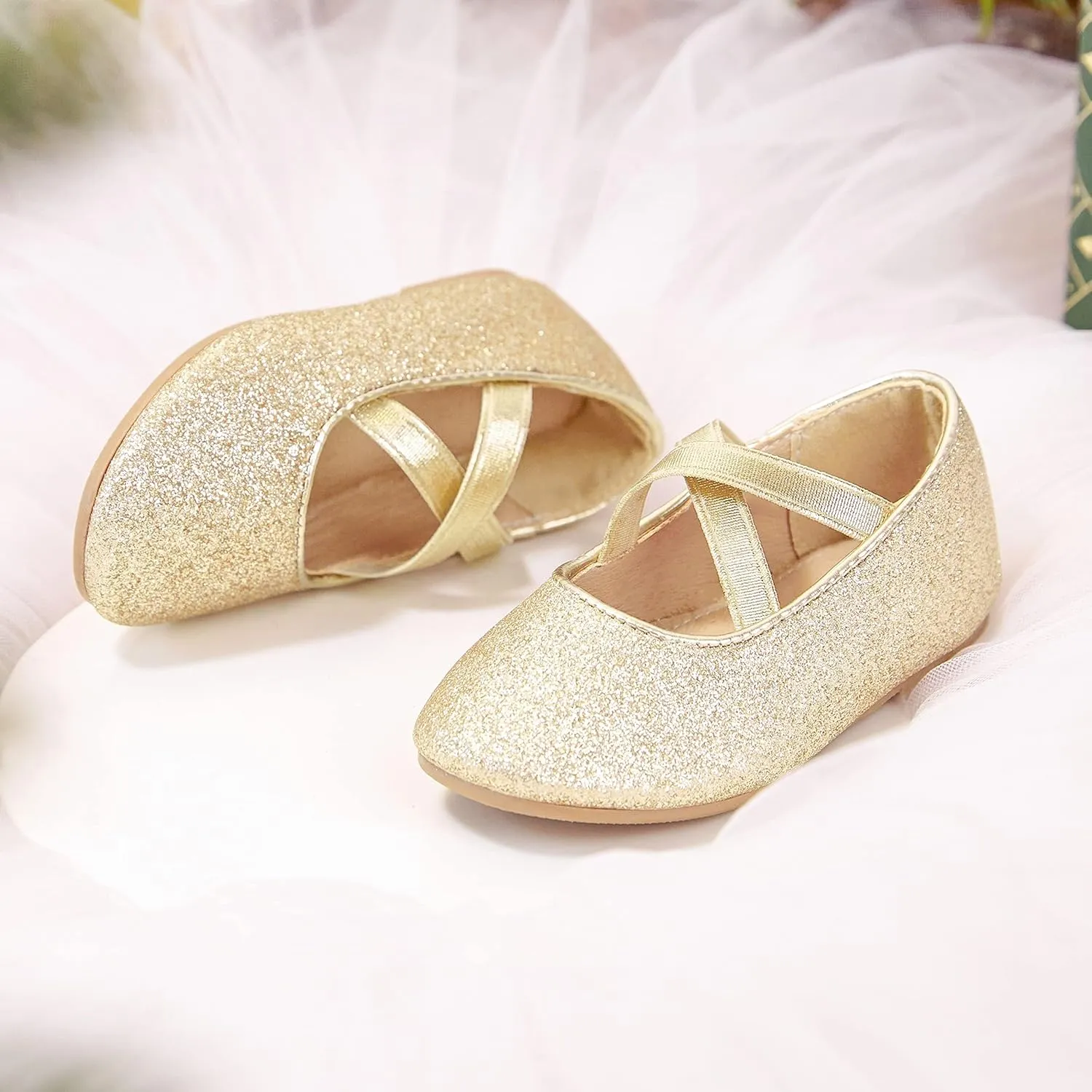Otter MOMO Toddler Little Girls Party Dress Princess Shoes Slip On Mary Jane Ballerina Flats Shoes