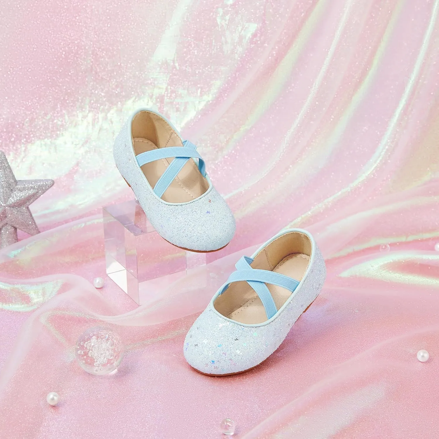 Otter MOMO Toddler Little Girls Party Dress Princess Shoes Slip On Mary Jane Ballerina Flats Shoes