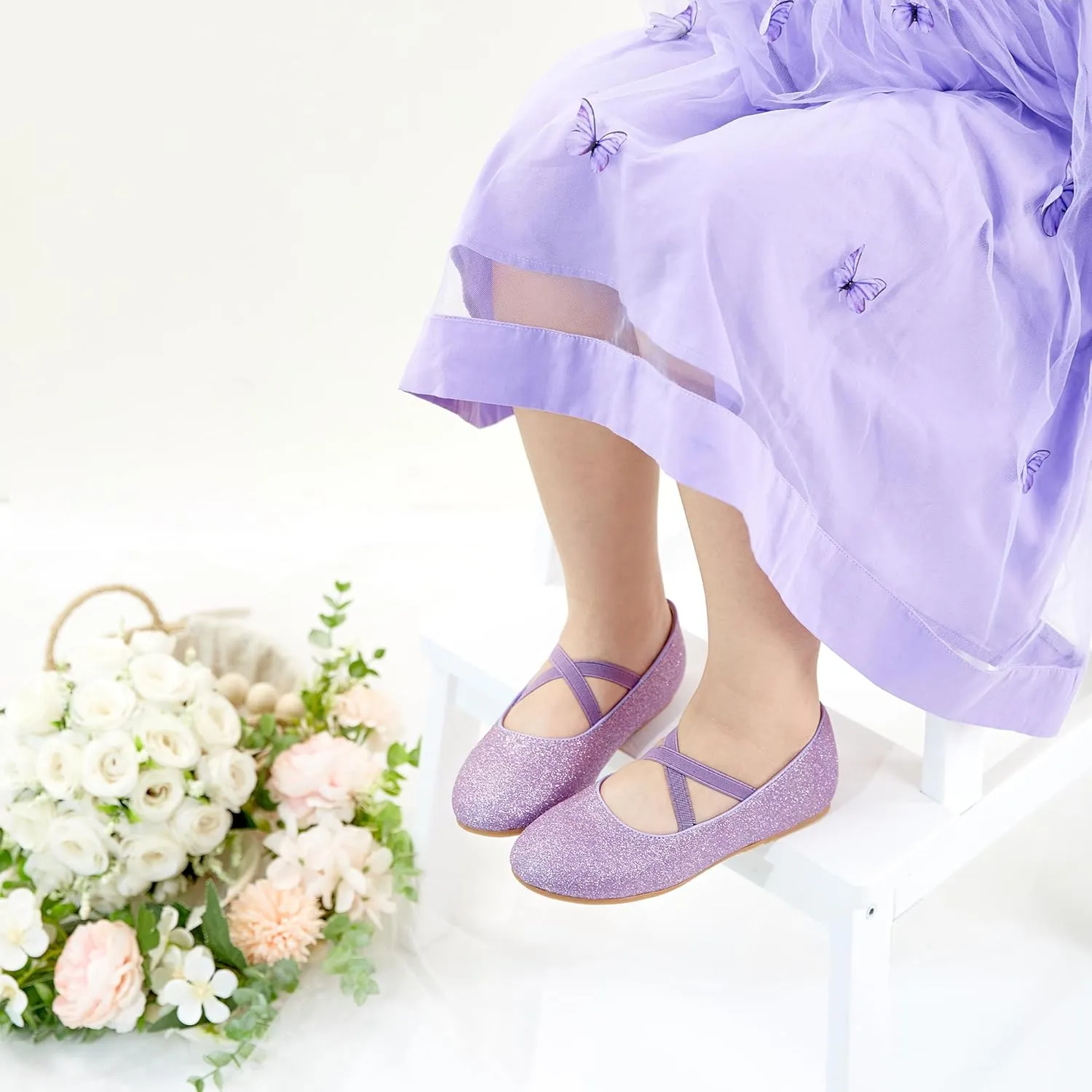 Otter MOMO Toddler Little Girls Party Dress Princess Shoes Slip On Mary Jane Ballerina Flats Shoes