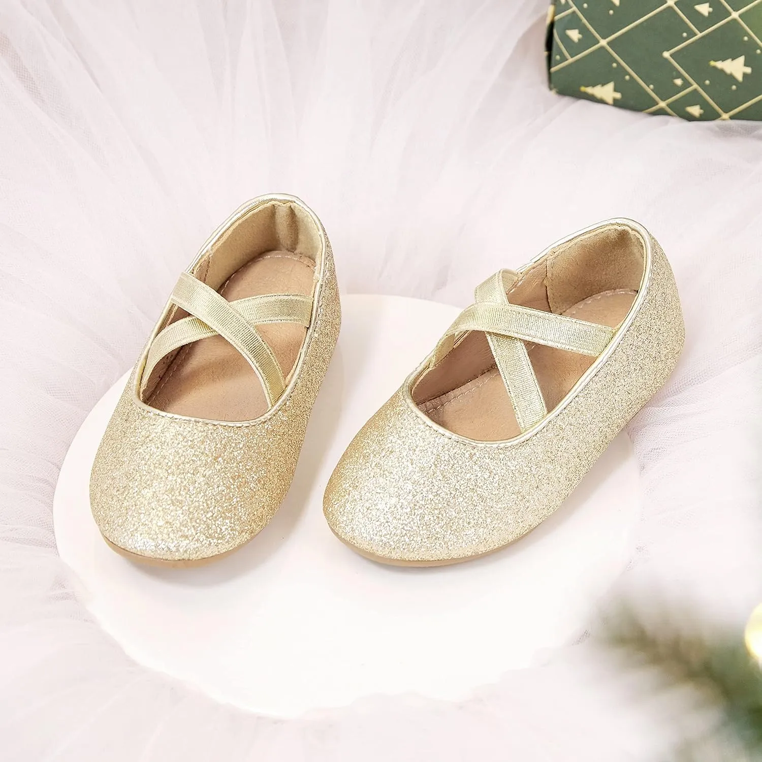 Otter MOMO Toddler Little Girls Party Dress Princess Shoes Slip On Mary Jane Ballerina Flats Shoes