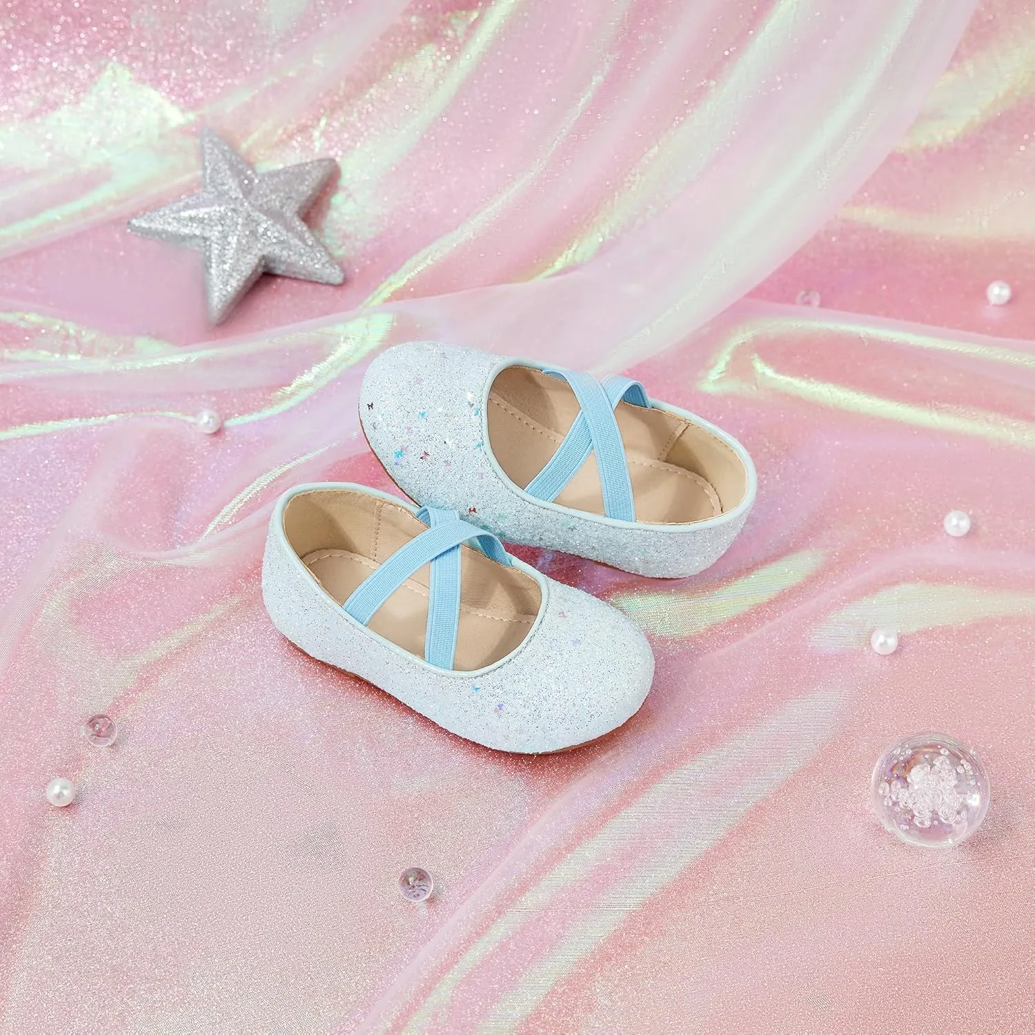 Otter MOMO Toddler Little Girls Party Dress Princess Shoes Slip On Mary Jane Ballerina Flats Shoes
