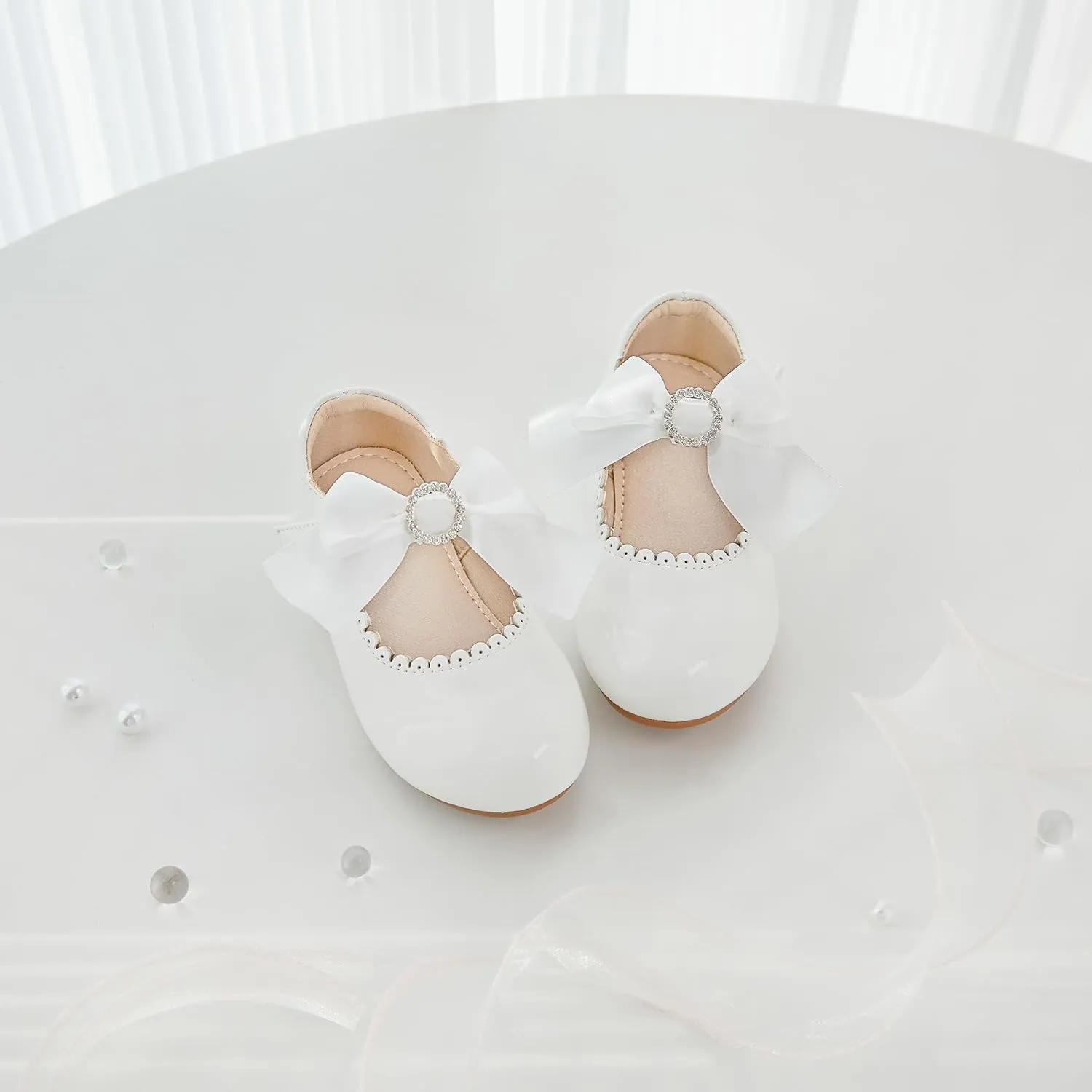 Otter MOMO Toddler Little Girls Party Dress Princess Shoes Slip On Mary Jane Ballerina Flats Shoes