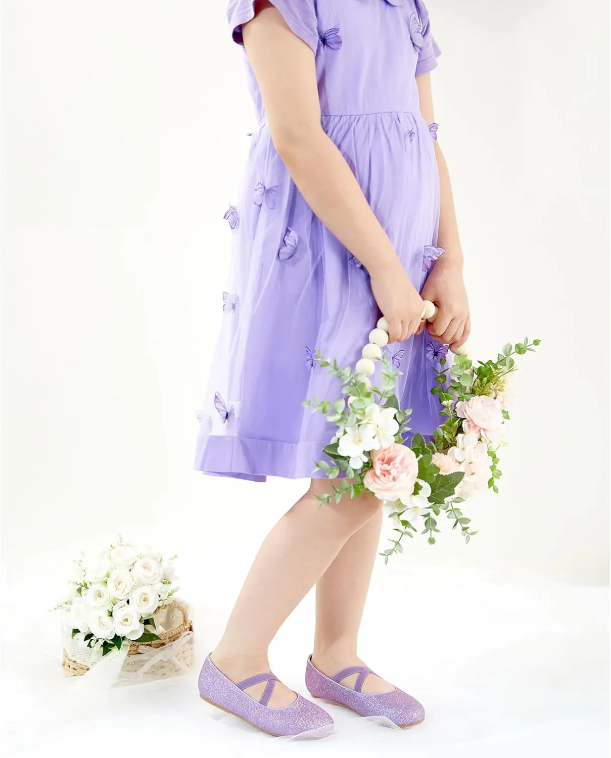 Otter MOMO Toddler Little Girls Party Dress Princess Shoes Slip On Mary Jane Ballerina Flats Shoes