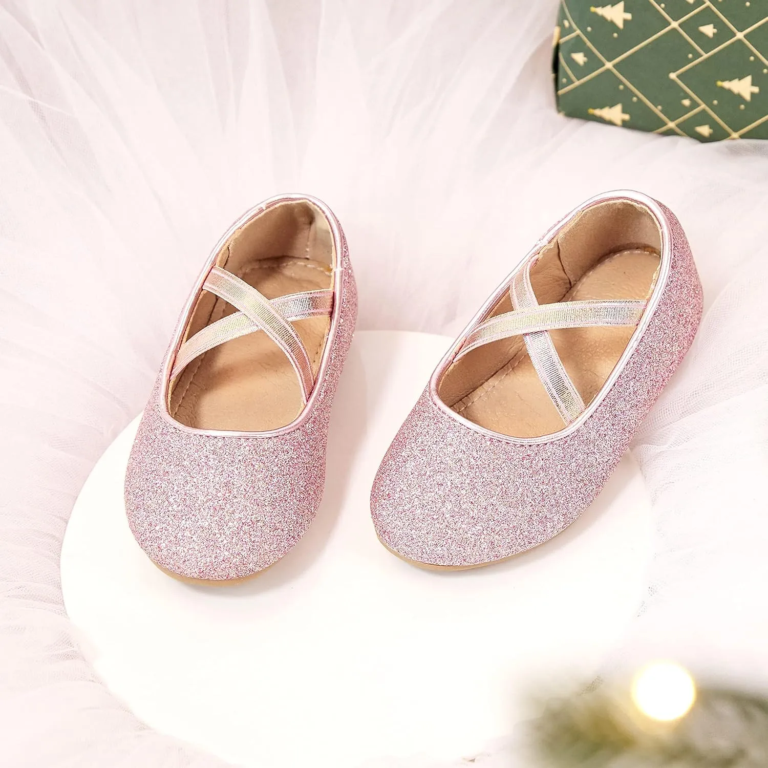 Otter MOMO Toddler Little Girls Party Dress Princess Shoes Slip On Mary Jane Ballerina Flats Shoes