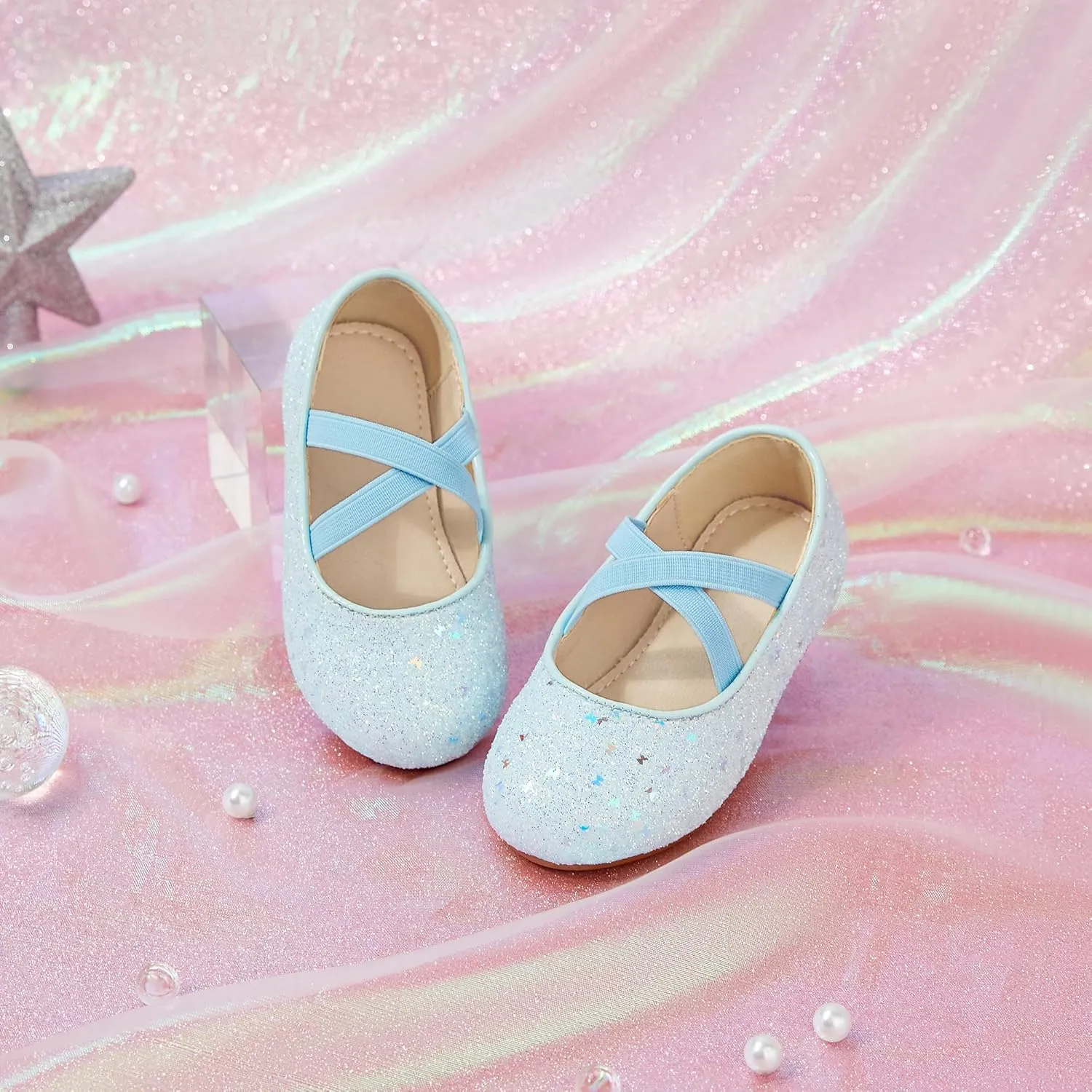 Otter MOMO Toddler Little Girls Party Dress Princess Shoes Slip On Mary Jane Ballerina Flats Shoes
