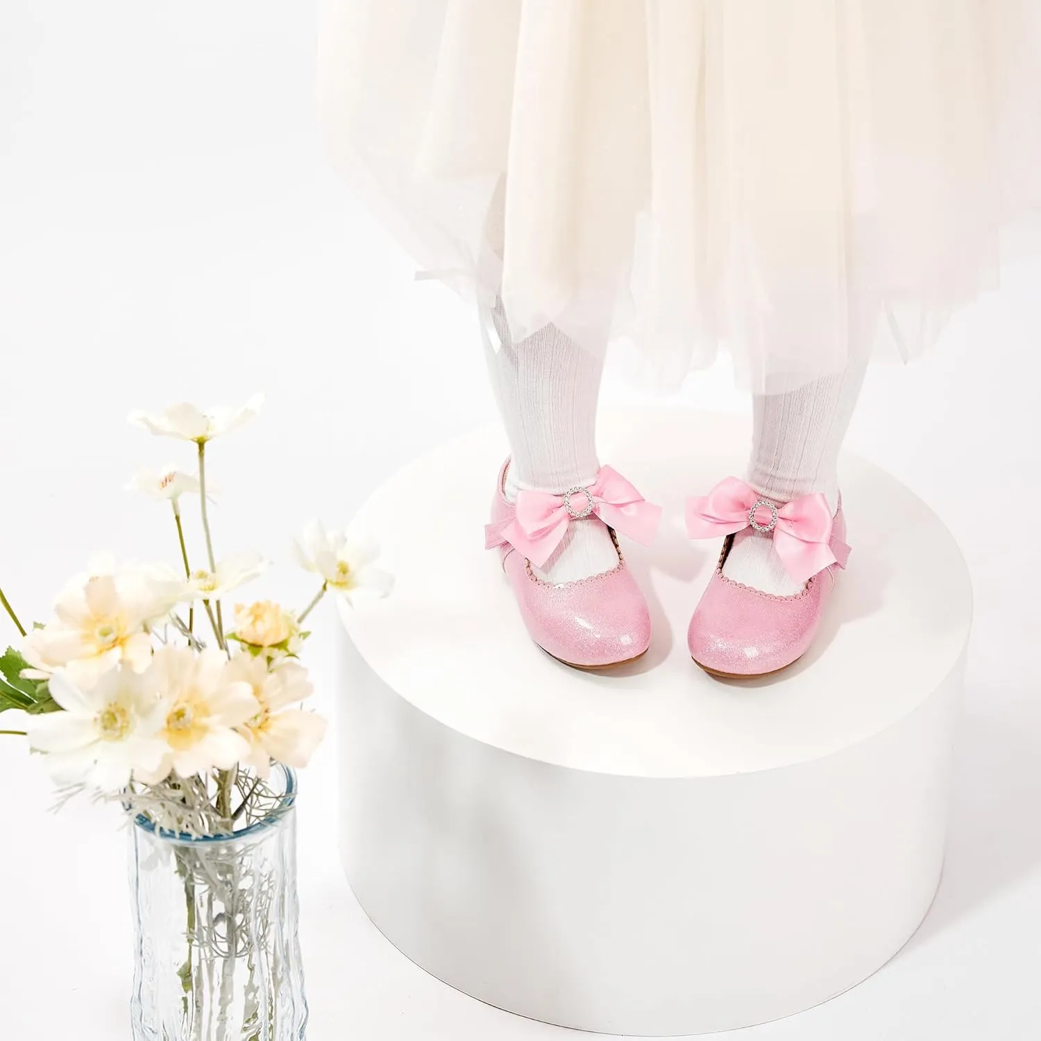 Otter MOMO Toddler Little Girls Party Dress Princess Shoes Slip On Mary Jane Ballerina Flats Shoes