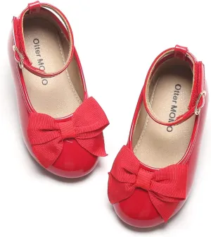 Otter MOMO Toddler/Little Girls Mary Jane Ballerina Flats Shoes Slip-on School Party Dress Shoes