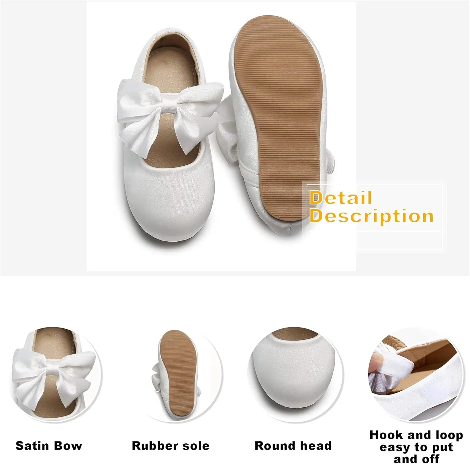 Otter MOMO Toddler/Little Girls Mary Jane Ballerina Flats Shoes Slip-on School Party Dress Shoes